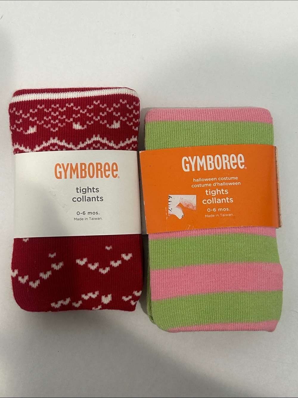 Gymboree bundle 2 baby girls tight collants 0-6 months new stocking